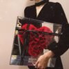 Eternal roses preserved flowers in mirror acrylic box