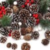 Natural oil pine cones dried flower Christmas decoration