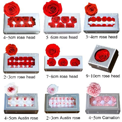 Preserved rose buds natural rose head flowers eternal flower bouquet arrangement