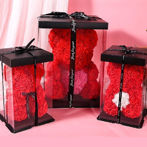 Teddy bear artificial rose bears for Valentine Christmas