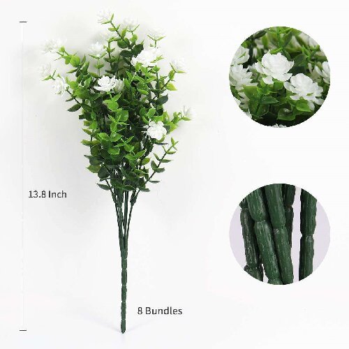 Artificial Camellia Flower Greenery Shrubs Boxwood