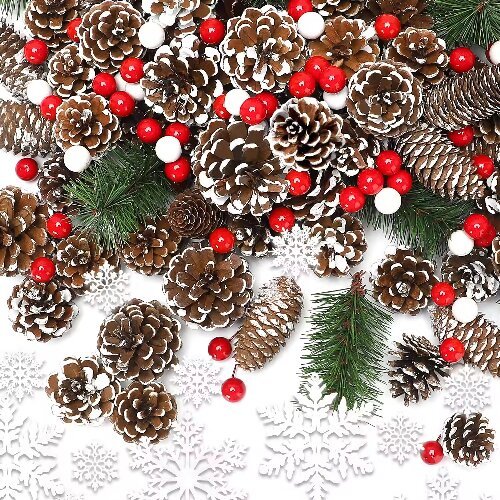 Natural oil pine cones dried flower Christmas decoration