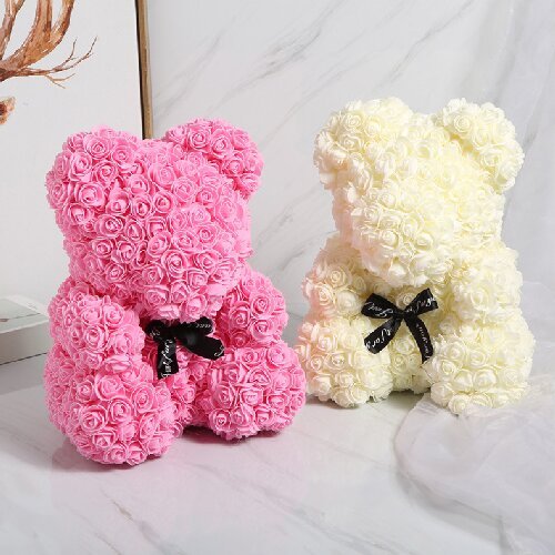 Teddy bear artificial rose bears for Valentine Christmas