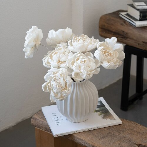 Scent Reed Diffuser Flower Eco-Friendly Handmade Peony Sola Flowers Wood Flower