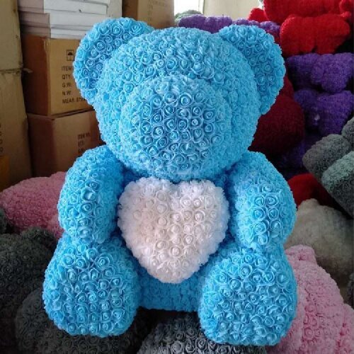 70cm Teddy Bear Artificial Rose Bear Gift for Girlfriend