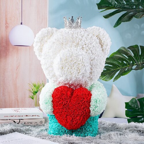 Gradient Eternal Rose Bear 60cm Standing Bear Gift for Daughter Girl Women Birthday