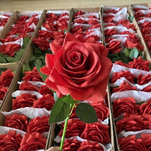 Decorative Real Touch Rose Artificial Flowers For Wedding Home
