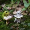 Reading Animal Figurines Fairy for Garden Terrarium