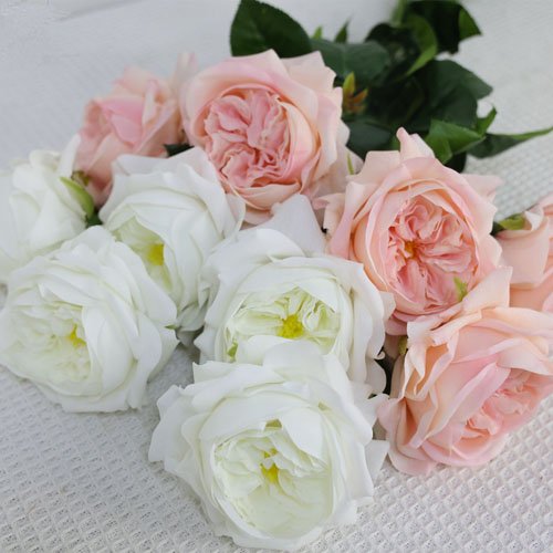 Artificial Real Touch Silk Latex Coated Faux Austin Rose