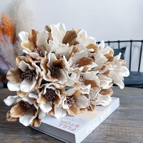 Magnolia Flower Artificial Sola Flowers for Home Decor