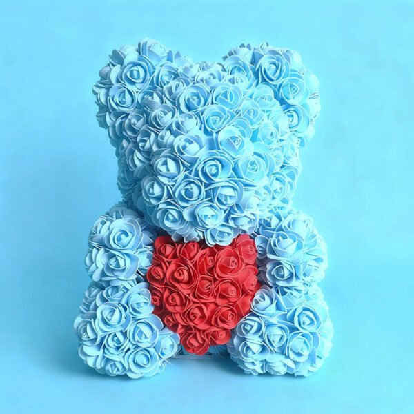 Forever Rose Teddy Bear Artificial Flower Foam Rose