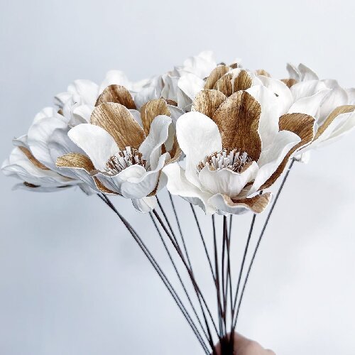 Magnolia Flower Artificial Sola Flowers for Home Decor