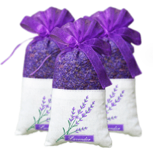 Lavender Seeds on Lavender Sachets with Lavender Duds Fragrance Lavender Sachet