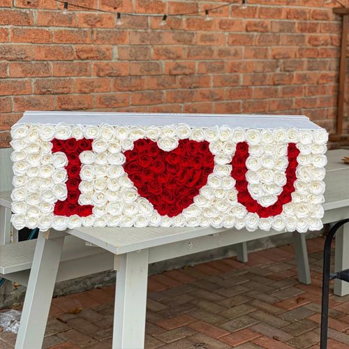 Preserved roses in a box, I LOVE U design romantic gifts for women girlfriend