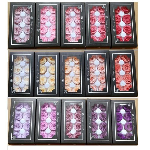 Preserved rose buds natural rose head flowers eternal flower bouquet arrangement