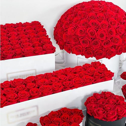 Wholesale preserved roses flower box, real rose