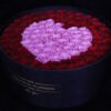 Eternal roses in a box with heart design, gift for women