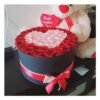 Eternal roses in a box with heart design, gift for women