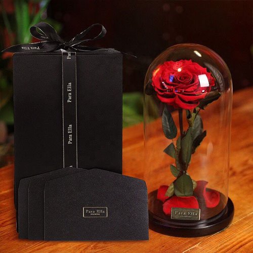 Wholesale forever roses in glass dome, real rose