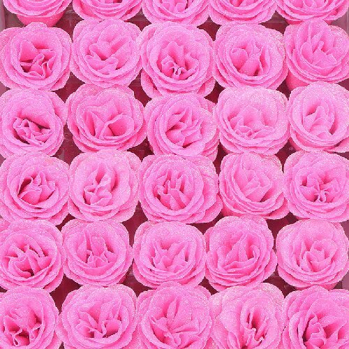 Luminous Gold Dust Glitter Rose Artificial Flower Heads