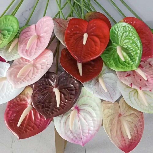 Artificial Flowers Real Touch Artificial Anthurium Flowers