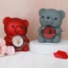 Valentine's Gifts Hugging Bear Rotating Eternal Rose