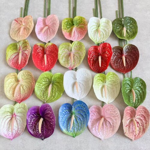 Artificial Flowers Real Touch Artificial Anthurium Flowers