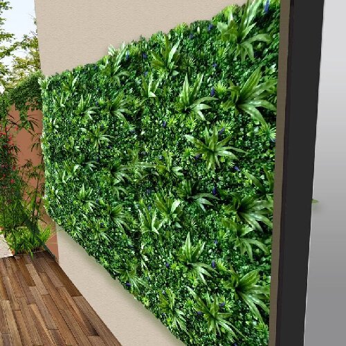 Anti-UV Vertical Garden Decor Faux Plants Boxwood Artificial Grass Wall Panels