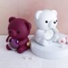 Valentine's Gifts Hugging Bear Rotating Eternal Rose