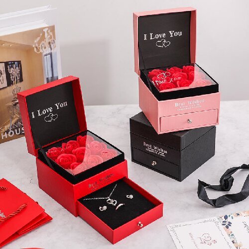 Jewelry box with forever rose gifts box for girlfriend
