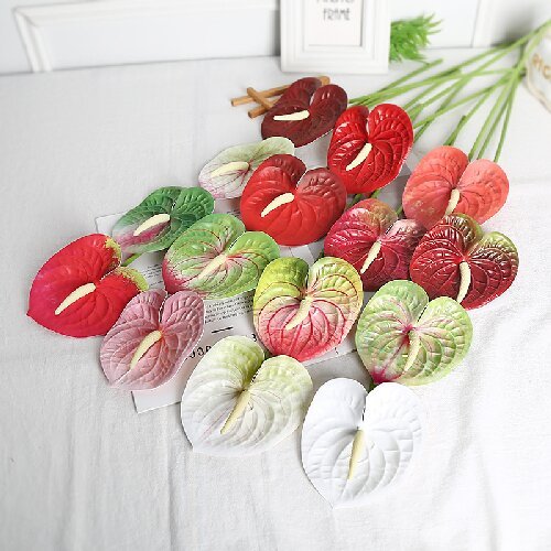 Artificial Flowers Real Touch Artificial Anthurium Flowers
