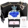Preserved Real Roses Forever Flowers with Bear for Women