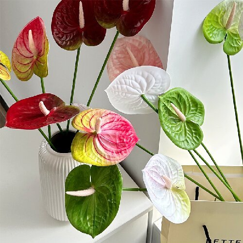 Artificial Flowers Real Touch Artificial Anthurium Flowers