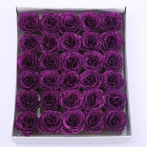 Luminous Gold Dust Glitter Rose Artificial Flower Heads