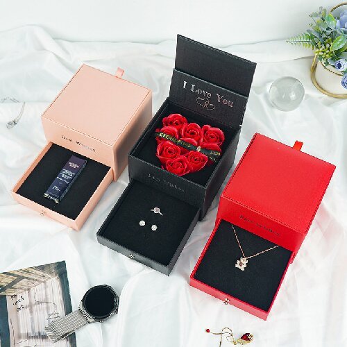 Jewelry box with forever rose gifts box for girlfriend