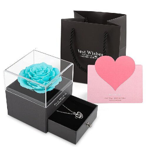 Valentines Day Gift Preserved Roses in Acrylic Box