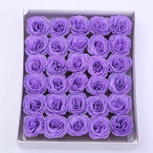 Luminous Gold Dust Glitter Rose Artificial Flower Heads