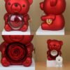 Valentine's Gifts Hugging Bear Rotating Eternal Rose