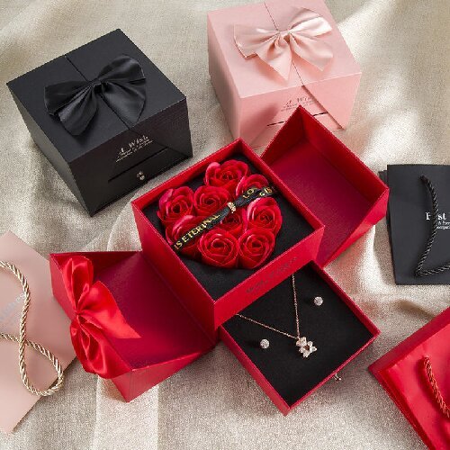 Jewelry box with forever rose gifts box for girlfriend