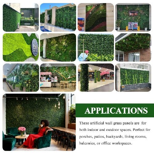 Anti-UV Vertical Garden Decor Faux Plants Boxwood Artificial Grass Wall Panels