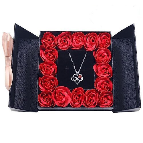 Artificial Eternal Real Touch Roses Flowers Gift Box