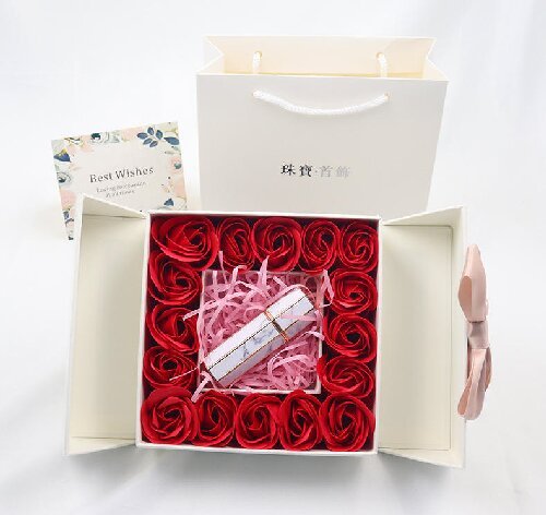 Artificial Eternal Real Touch Roses Flowers Gift Box