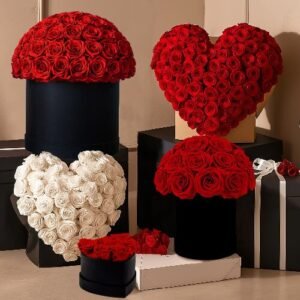 Valentine's Day Gift Forever Rose Floral Fleur Immortal Flower Eternal Preserved Rose Box