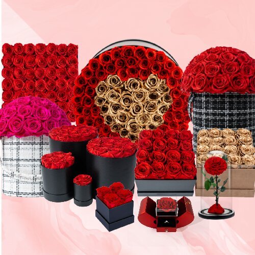 Valentine's Day Gift Forever Rose Floral Fleur Immortal Flower Eternal Preserved Rose Box