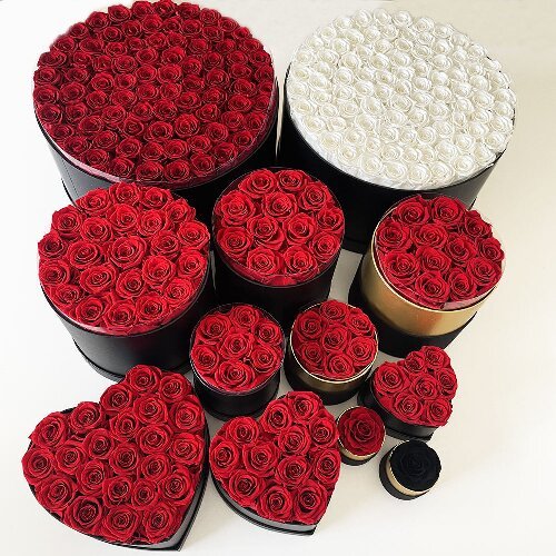 Valentine's Day Gift Forever Rose Floral Fleur Immortal Flower Eternal Preserved Rose Box